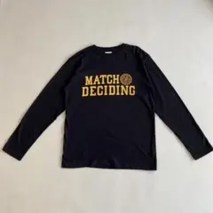 プリントTシャツ メンズ ブラック 長袖Tシャツ カレッジロゴ風のサムネイル