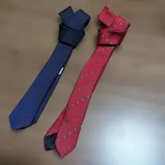 반짝이는 네이비 레드 스타와 달이 달린 아동용 넥타이 2개 세트