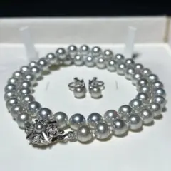 テリ最強】大珠 大粒 本真珠 パール ネックレス 9.8-10.6mm 干渉色 