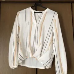 el m SIMPLE ストライプ長袖ブラウス M SIMPLE LIFEのサムネイル
