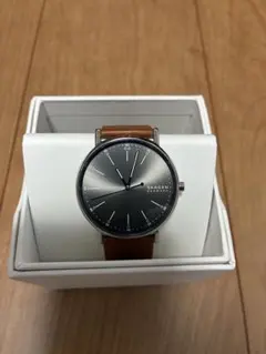 SKAGEN アナログ腕時計 グレー文字盤 ブラウンバンド　SKW6578のサムネイル