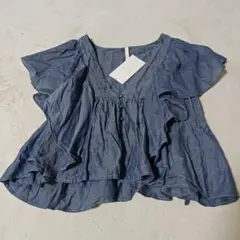 新品ZARA（ザラ）フリル付きブラウス（トップス）ラッフル　タッセルシャツXS