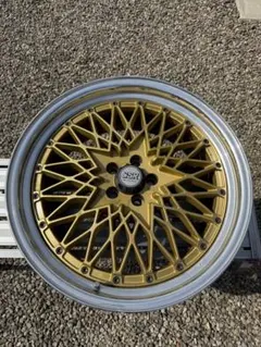 HLK 15インチ ゴールドメッシュホイール8Jインセット+25 HLK 15インチ ゴールドメッシュホイール8Jインセット+25 - メルカリ