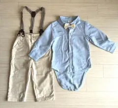 Shein 水色 セレモニースーツ サスペンダー付き