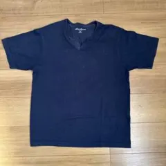 Eddie Bauer ヘンリーネック Tシャツ ネイビー Mのサムネイル