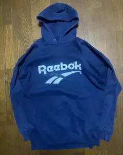 オーバーサイズ リーボック old Reebok パーカー xxl ネイビー