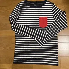 ZARA MAN ボーダー 長袖カットソー ポケット付き