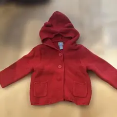 babyGap 赤 フード付きニットセーター 6-12ヶ月