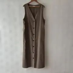 earth music&ecology チェック柄２wayジレジャンパースカート