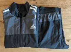 adidas ブラック ピステ・ウィンドブレーカー　サイズ150