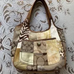 訳あり 希少レアCOACH LA購入正規品ブラウン コーチ