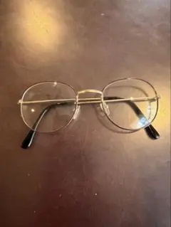 クリア ブラック ラウンドメタルメガネ ファッションメガネ 度なし おしゃれ