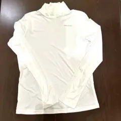 Heal Creek タートルネック ホワイト ドット　水玉　42 ストーンロゴ