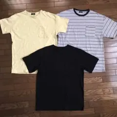 GLAZOS グラソス　半袖　カットソー　Tシャツ　170 イエロー　ボーダーのサムネイル
