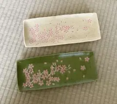 桜❀︎の絵柄の長皿です。