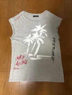 ディーゼルDIESELプリントノースリーブコットンタンクトップTシャツXSのサムネイル