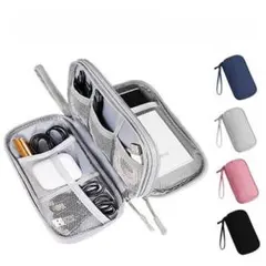 トラベルポーチ 多機能 　ブラック　防水　防塵　旅行用ポーチ　ケーブル収納