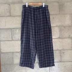 ブラックグレー チェック イージーパンツ Croft & barrow