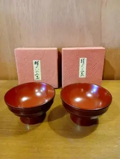鈴木誠一郎 会津塗 漆器 紅布着 合鹿椀 2個セット - メルカリ
