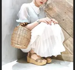 HALIN Wood Ball Basket カゴバッグのサムネイル