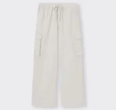 GU コーデュロイパラシューパンツ　ホワイト　M