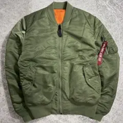 極美品 ALPHA MA-1 フライトジャケット XL セージグリーン 両面