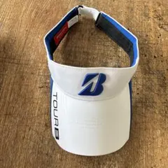 BRIDGESTONE GOLF TOUR B バイザー ホワイト/ブルー