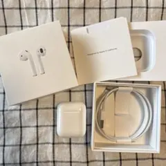 AirPods第2世代　本体 ホワイト Lightningコード　箱付き
