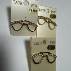 ㉓5個で千円 メガネ ピンバッジのサムネイル