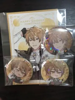 プ*定様 伏見ガク 缶バッジ ポストカード HAPPY TRIGGER CHRI