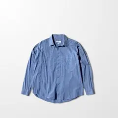 クリスチャン　ディオール 長袖シャツ チェック柄 青 L相当 古着　ブルー