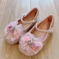 キッズ フォーマルシューズ 19.5cm ピンク 未使用に近い 箱なし