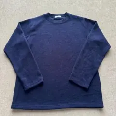 【美品】ZIAN ネイビー クルーネック ニット セーター フリーサイズ