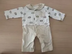 クマ柄ロンパース 80cm 綿100%