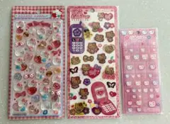 【正規品】3点 ハローキティ 日焼け ボンドロ 平成はっぴ-フォン タイルシール