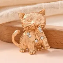 ブローチ ねこ 猫 ネコ 蝶 ちょうちょ アンティーク 北欧 1363
