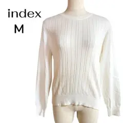 物価高応援価格❣️詰め放題対象❣️インデックス☆リブニット　カットソー　ホワイト