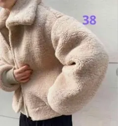 【美品】IENA ボアジップブルゾン 38のサムネイル