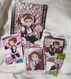ヒロアカ 麗日お茶子/ステンドグラス風 特典 ポストカード/ステッカー