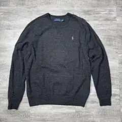 美品 ポロラルフローレン 杢グレー スウェット コットン XS セーター