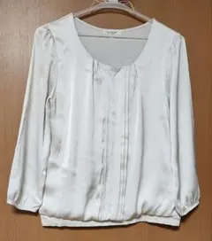 長袖 アイボリー カットソーブラウス SOUP