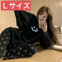 レディースパジャマ（Lサイズ）上下セット 春夏秋ニコちゃんルームウェア010