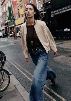 【週末限定】新品 ZARA スエード調ボンバージャケット