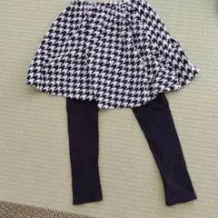 エニィファム　千鳥格子柄スカート付きレギンス 130