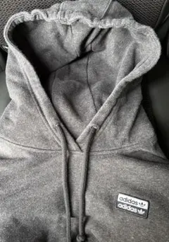 adidas オリジナルス ダブルロゴ パーカー 希少 J/OT ダークグレー