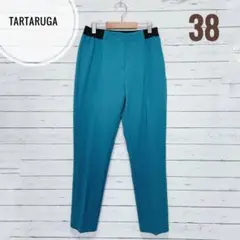 1486【タルタルーガ】ツイルテーパードパンツ ウエスト総ゴム ポケットあり M