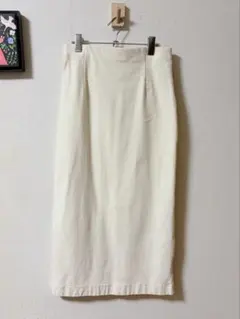 ユニクロ　デニムジャージーナローロングスカート