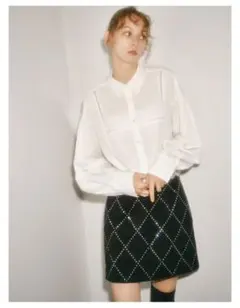 LILY BROWN L.B CANDY STOCKビジューミニスカート