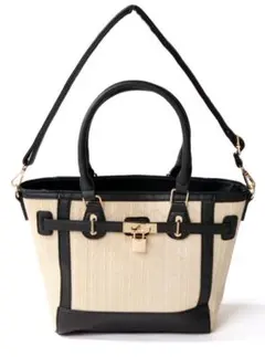 鍵付きトートバッグ