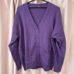制服　カーディガン　紫